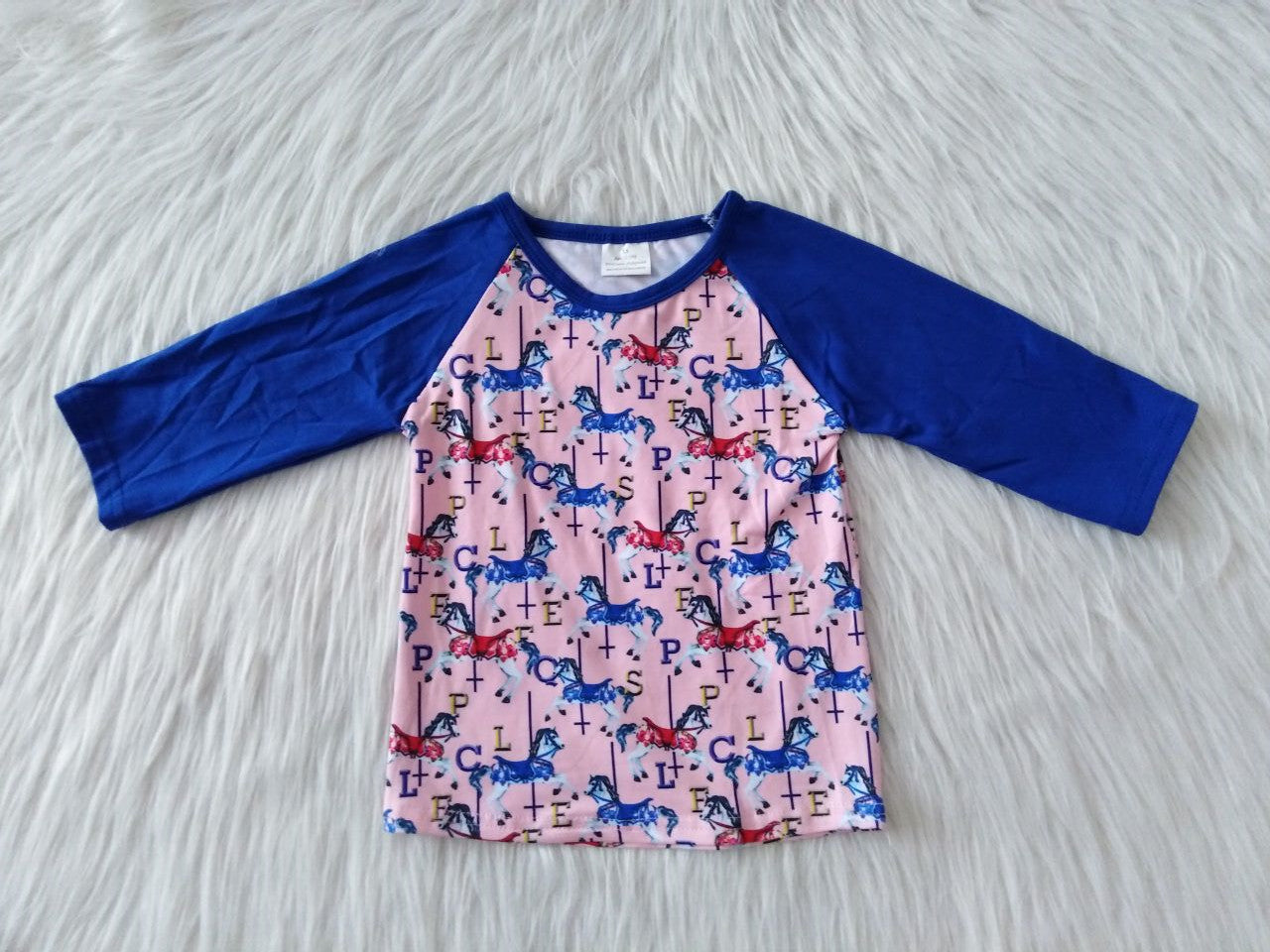 10.13 RTS NO MOQ (In stock)G2-18、】、Baby Boys Long Sleeve Top Horse long sleeve top