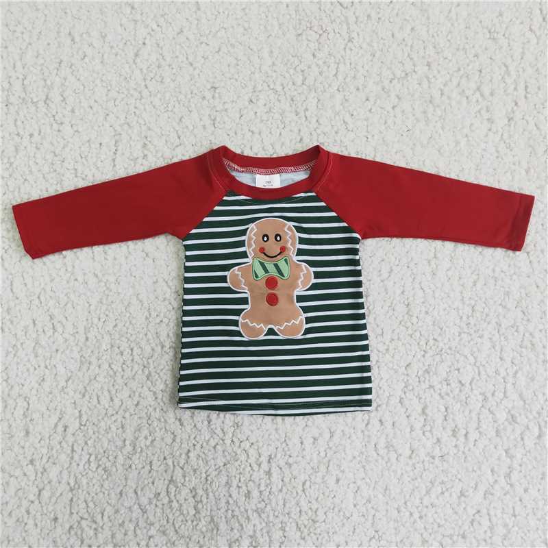 11.1 RTS NO MOQ (In stock)Matching Christmas 6 A24-15 Christmas gingerbread shirts
