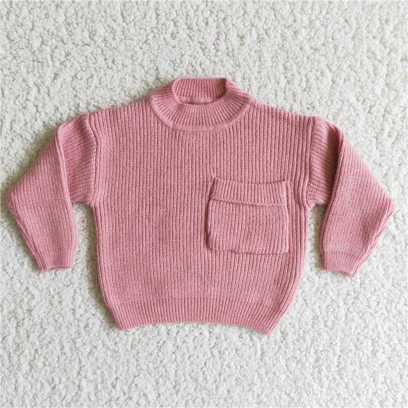 6 B12-40 Pink color pocket sweater