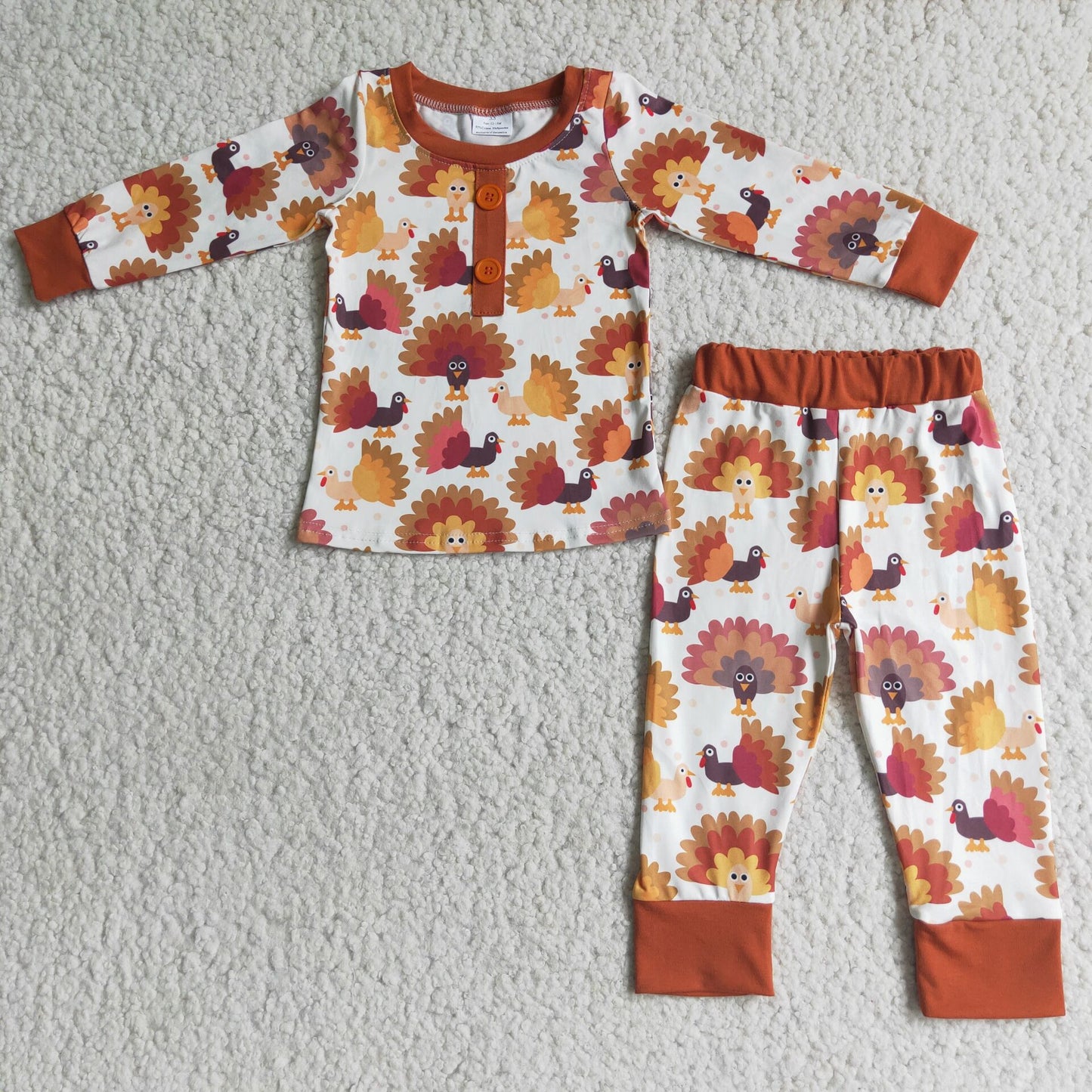 BLP0068 Boys Thanksgiving Turkey Long Sleeve Pants Suit