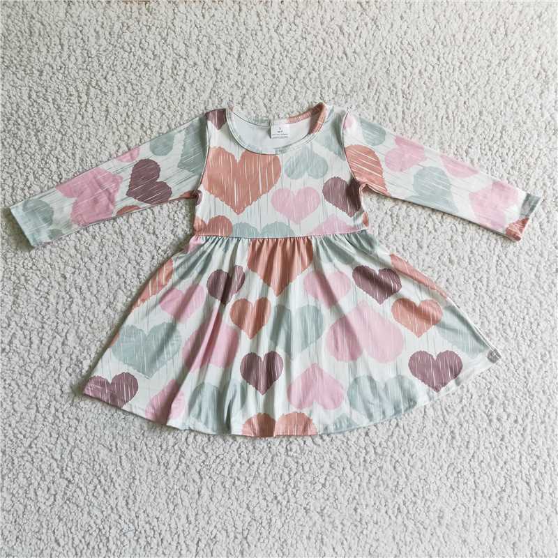 6 A1-5 Valentines heart long sleeve dresses