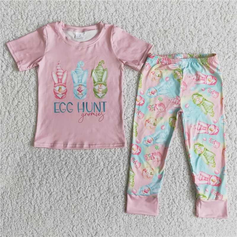 E11-28 Baby Girls easter hunt legging pants sets
