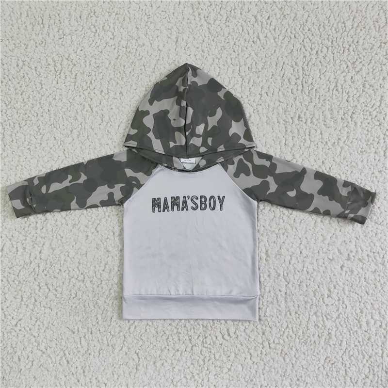 6 A30-28 mamas boy children's hooded long-sleeved top