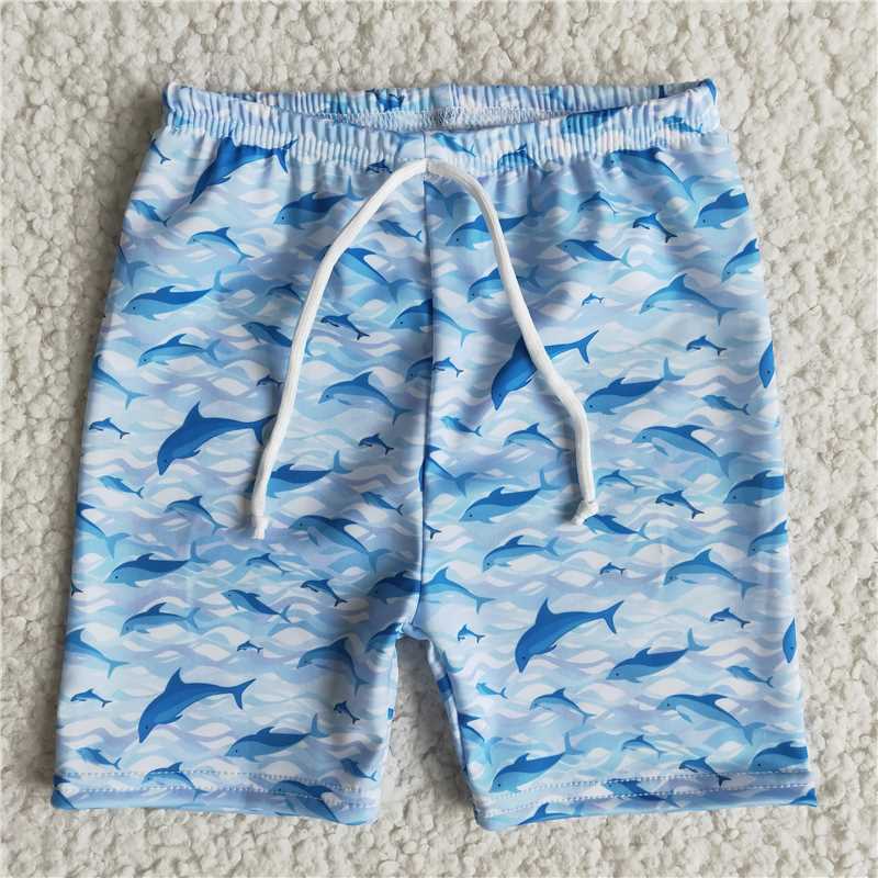 E9-16 Boys Dolphin swimming trunks