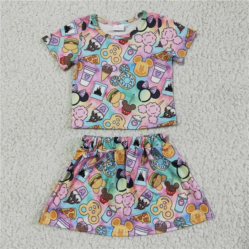 GSD0073Cute snacks shirt shorts skirt girls boutique clothing