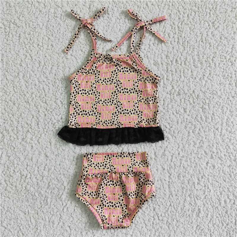 GBO0045 Baby girls western Mama‘s girl bummie sets