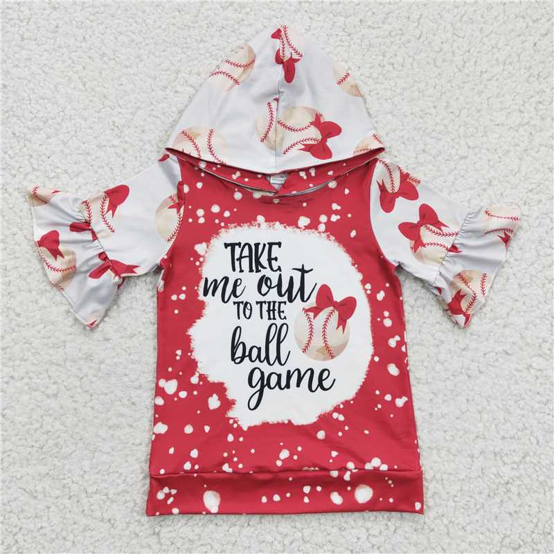 GT0100 Baby Girls Baseball Hoodie short Sleeve shirts tops