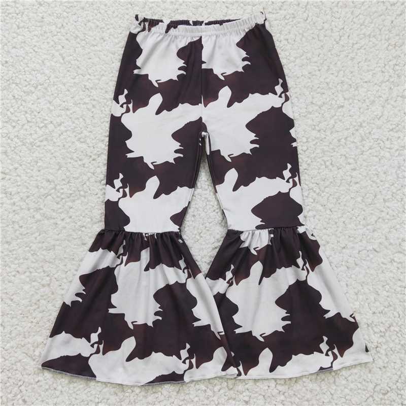 P0056 Baby Girls Western Cowhide Bell Bottom Pants 5