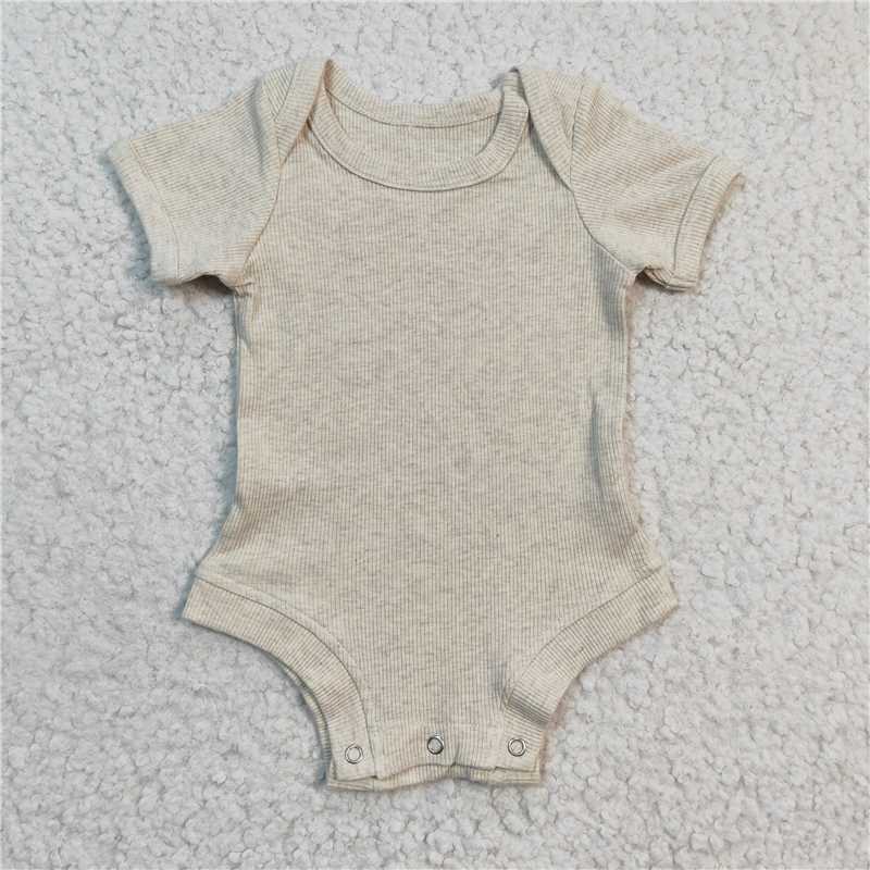SR0209 Baby Girls Light Grey Long Sleeve Woolen Cotton Rompers