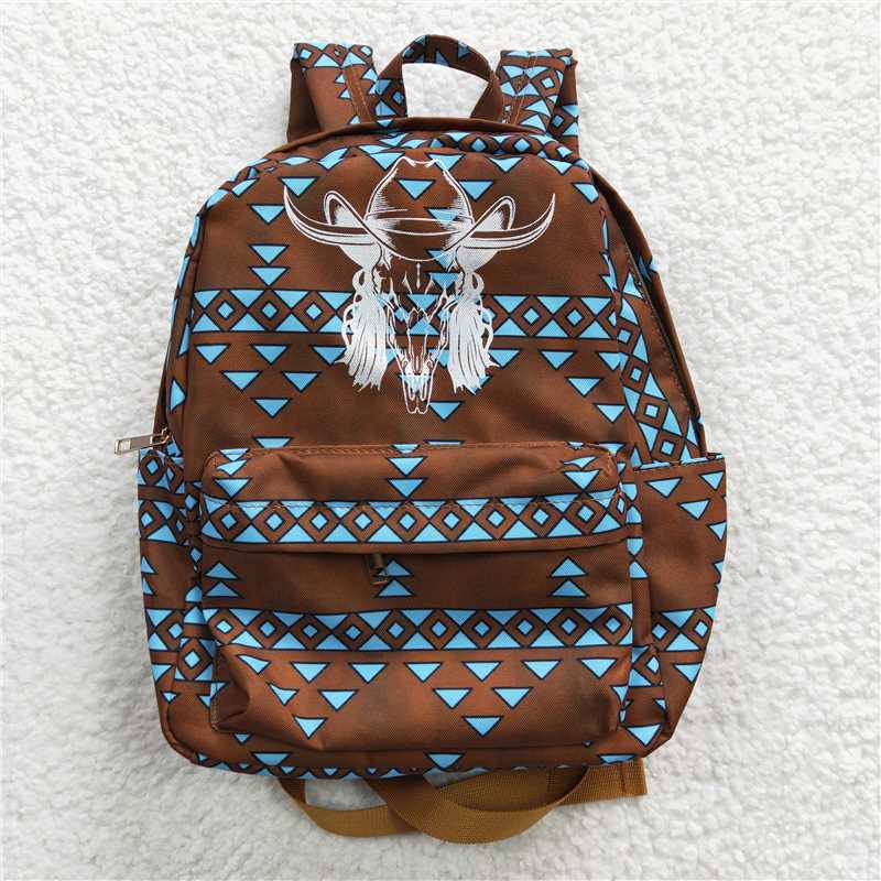 BA0048 Baby Kids Children Western Cow Aztec Prints Back Bags