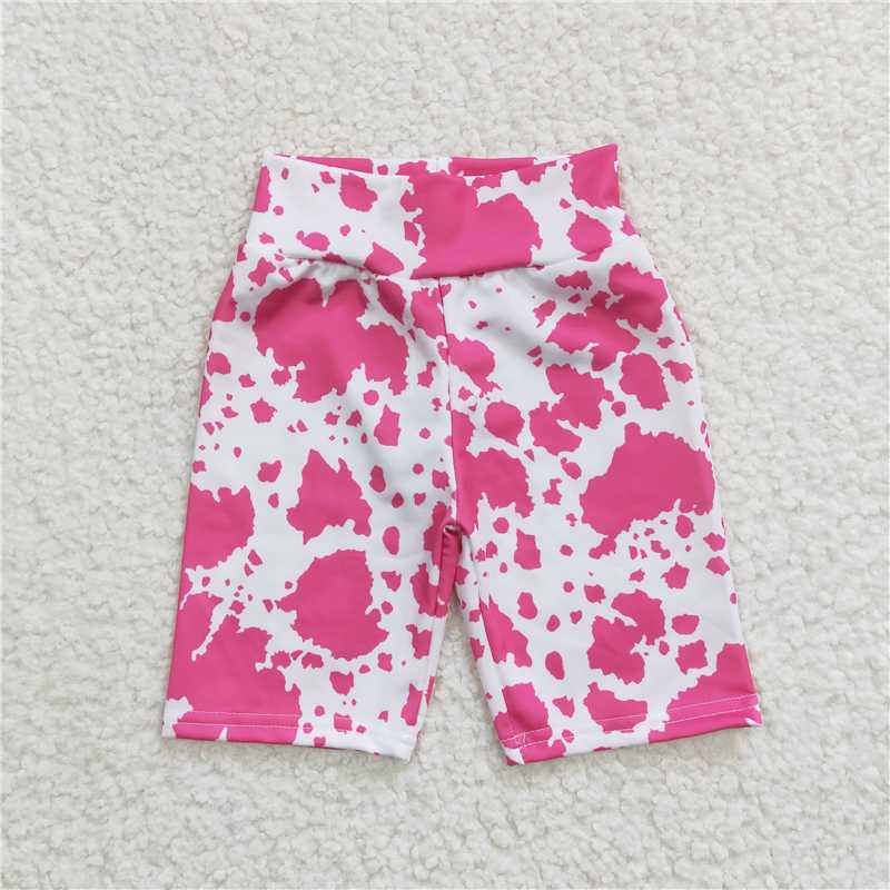 SS0029 Baby Kids Girls Biking Pink Tie Dye Summer Shorts