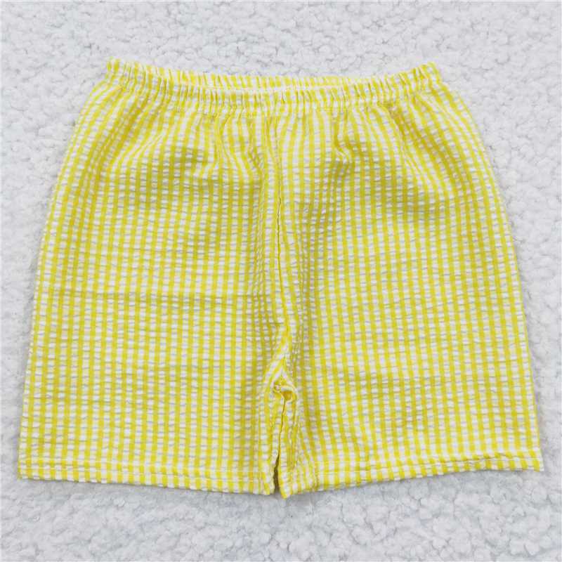 Seersucker SS0077 Boys yellow plaid shorts
