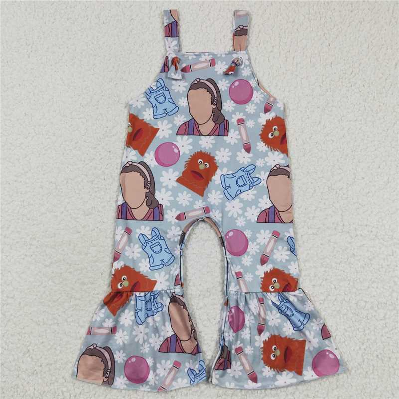 SR0348 Baby Girls Strap Jumpsuits Teacher Rompers