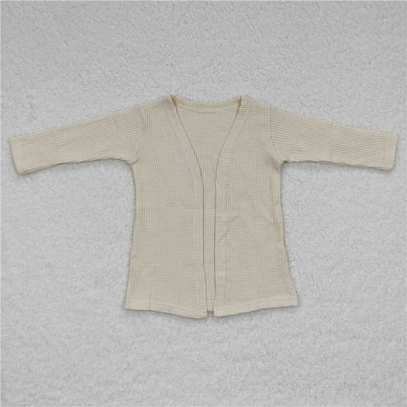 GT0251 Baby Girls White Color Long Sleeve Fall Cardigans Tops