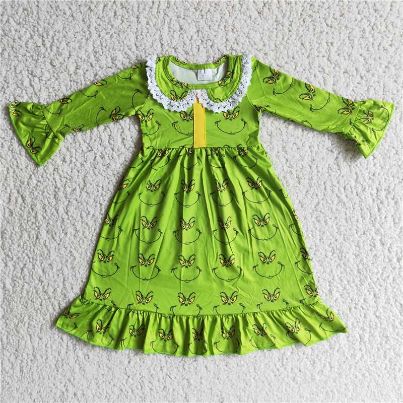 6 A14-30 Girls grin long gown