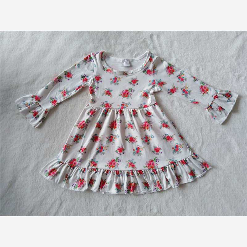 9.15 RTS NO MOQ (In stock)G2-14= Baby Girls Winter Dress Baby Girls Red Tree knee-length Dress