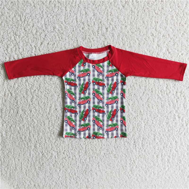 6 B4-15 Boys Christmas tree shirts