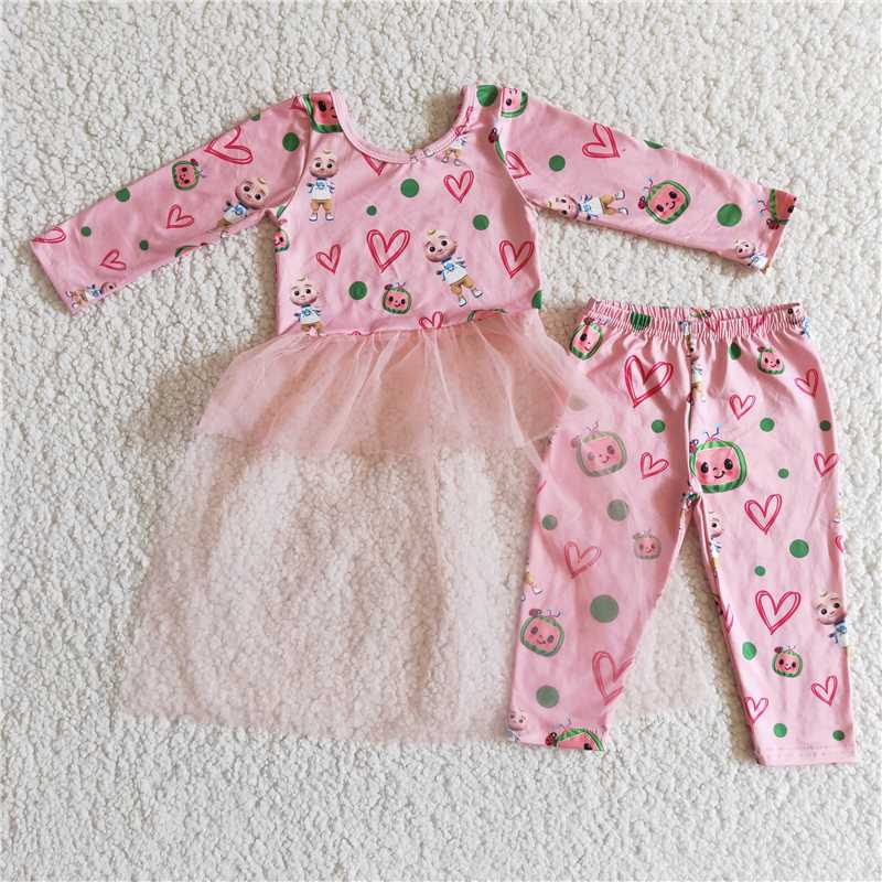 6 A13-16Pink Mesh Top and Trousers