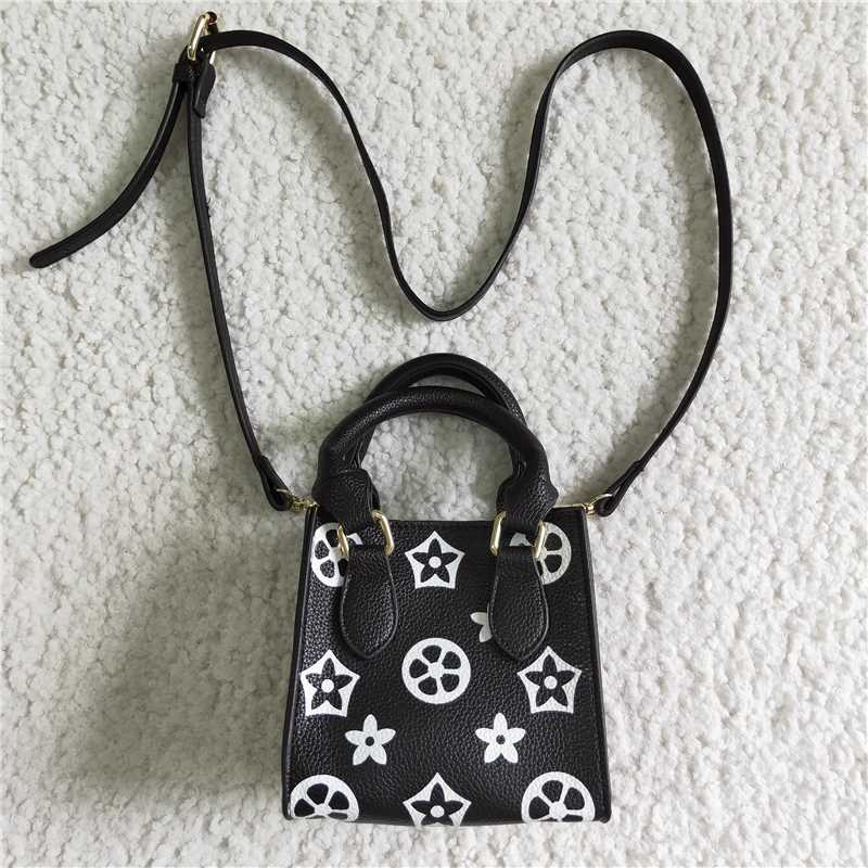 BA0013 black flower baby girls cute cartoon bags