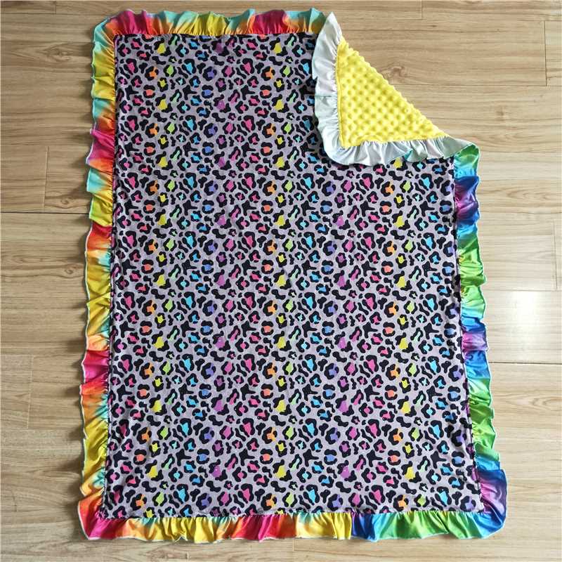 BL0028 Baby Kids Colorful Leopard blankets