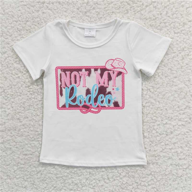 GT0139 Baby Girls Western Not my rodeo Short Sleeve Tee Shirts
