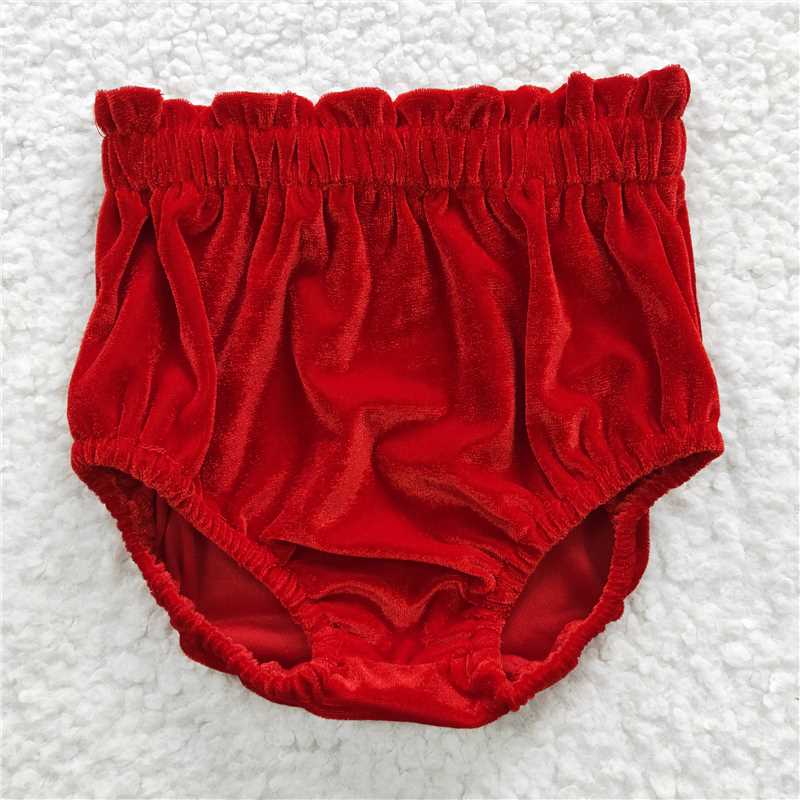SS0103 Baby Girls Red Velvet Bummies Bottoms