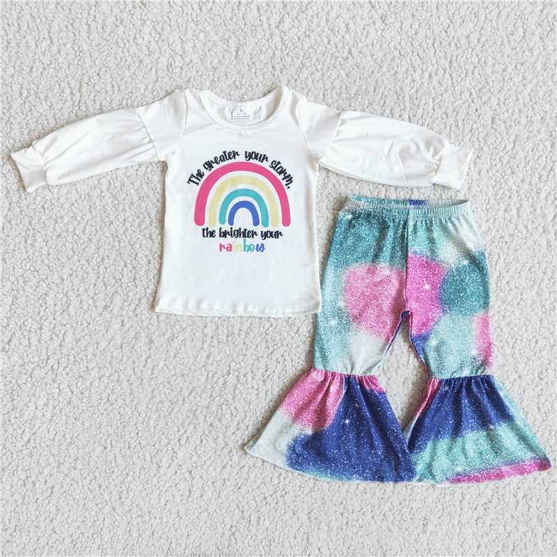 6 A5-15The greater your storm the brighter your rainbow girls boutique clothing