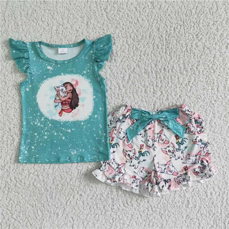 GSSO0070Bleached pig shirt cute girls summer outfits