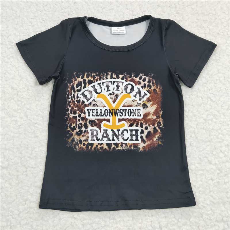 GT0177 Baby Girls Black Words Shirts Tops Promotion