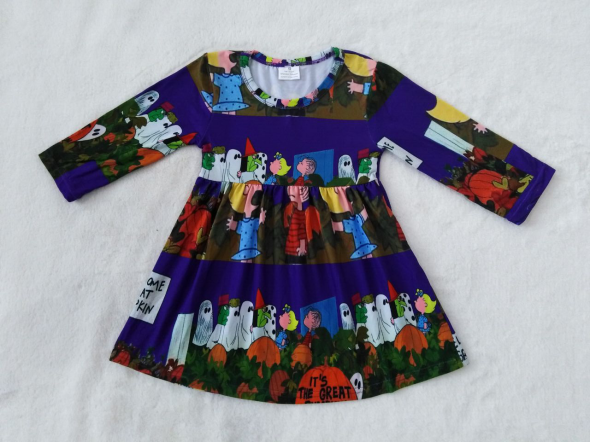 9.20 RTS NO MOQ(In stock)G2-16-1/ Baby Girls Winter Dress long-sleeved dress