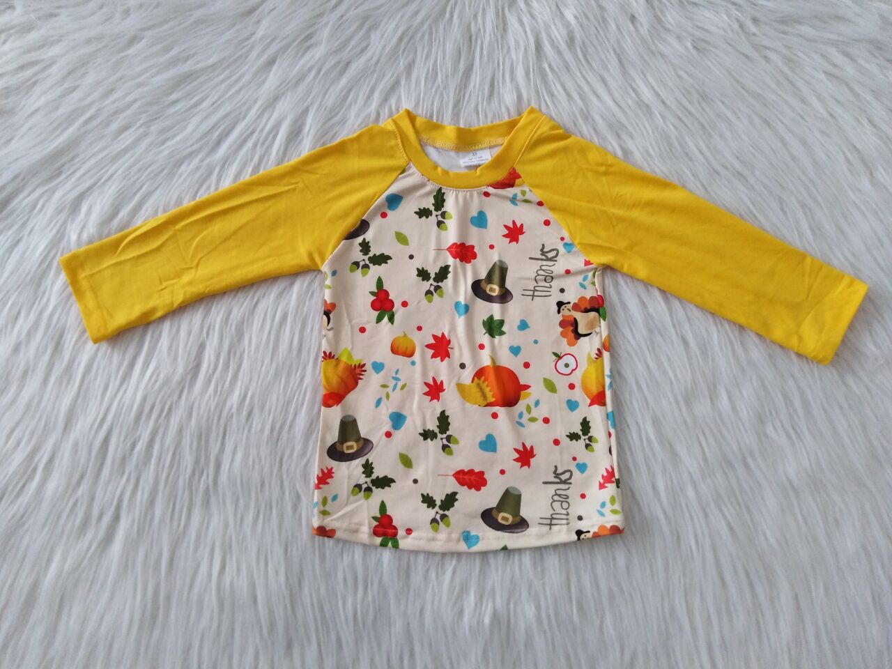 10.13 RTS NO MOQ (In stock)G4-10** Baby Boys Long Sleeve Top Pumpkin Hat Long Sleeve Top