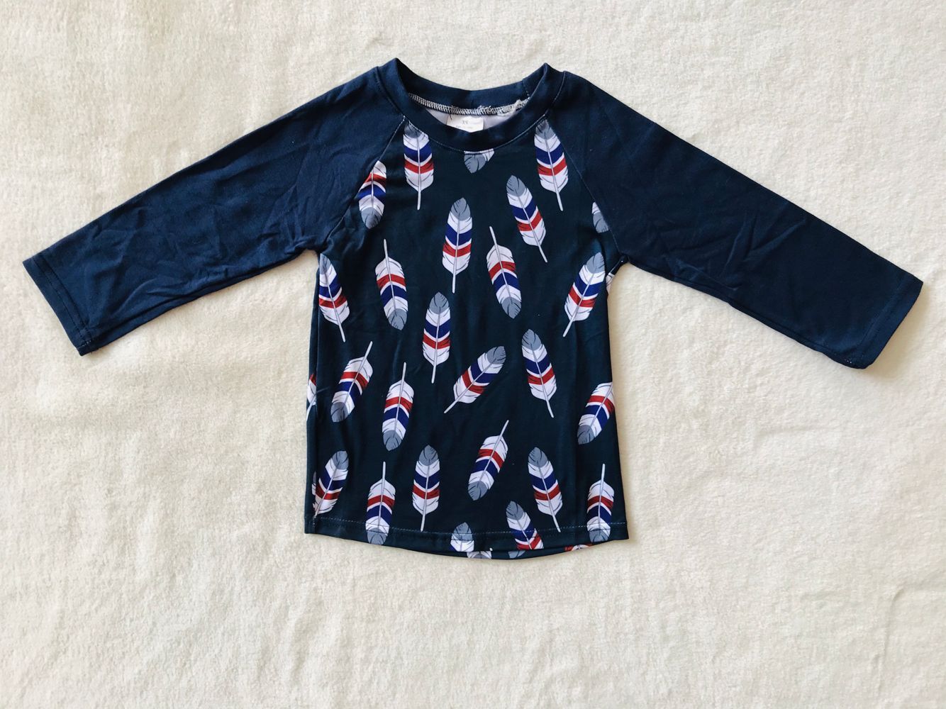 10.14 RTS NO MOQ (In stock)G3-12-6... Baby Boys Long Sleeve Top Purple, brown, gray, and navy blue long-sleeved top