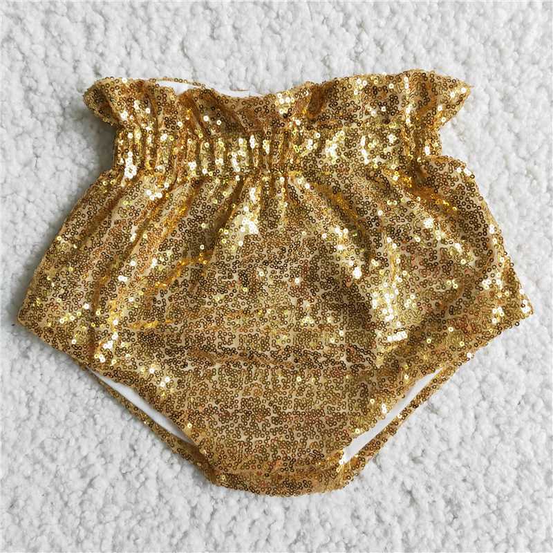 D9-3 Sequin golden baby bummie