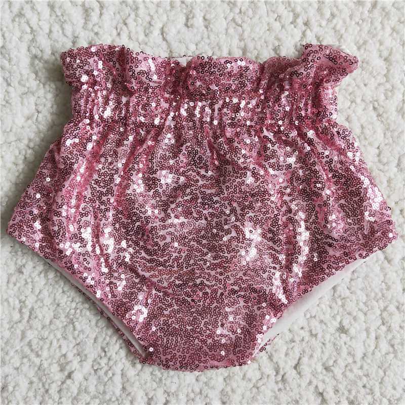 D5-14-1 Sequin pink soft baby bummie