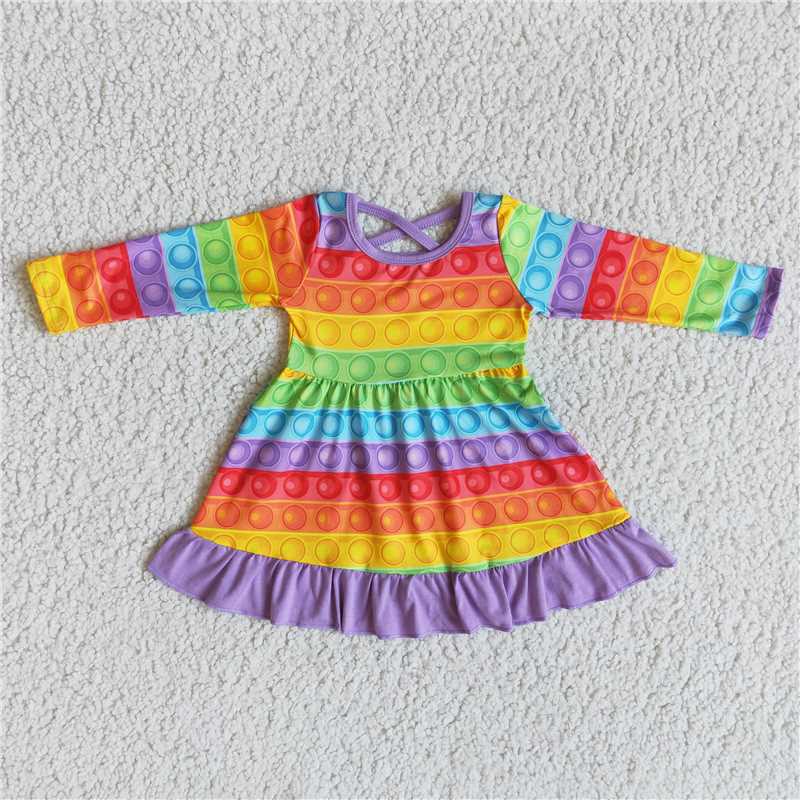 6 A24-28 Colorful Pop Long sleeve dresses