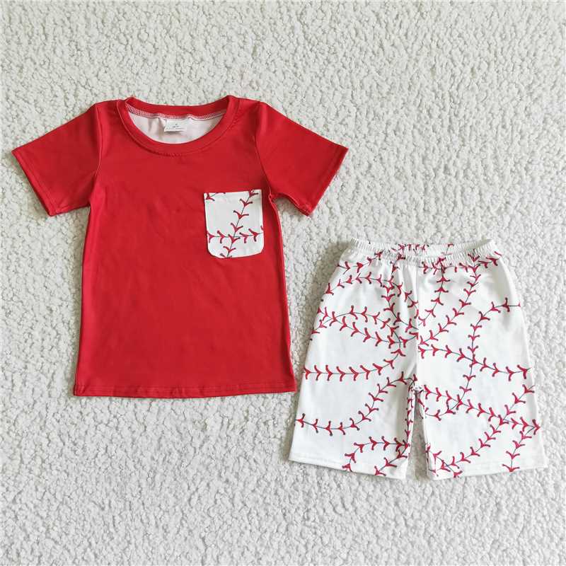 BSSO0022 Baby boys baseball shorts sets