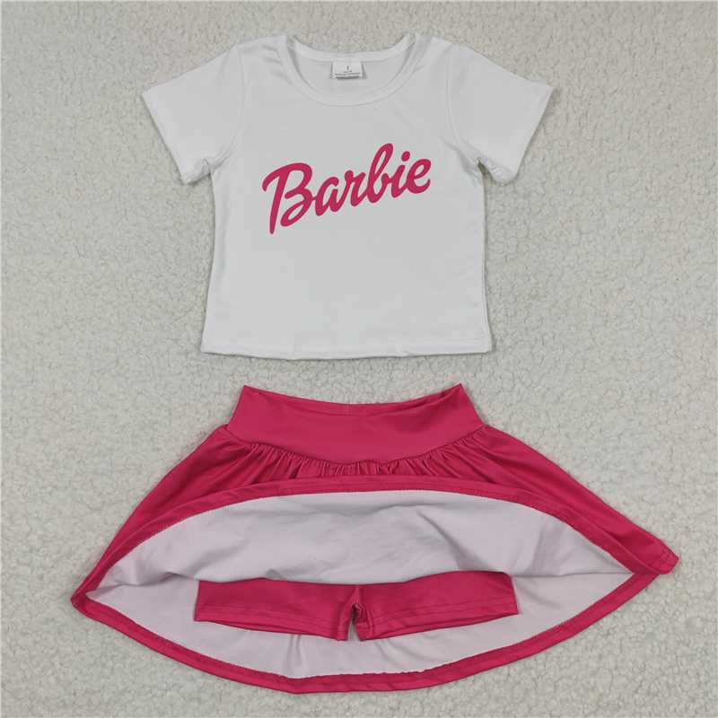 GSD0280Go to the party shirt hot pink skirt cute girls clothes