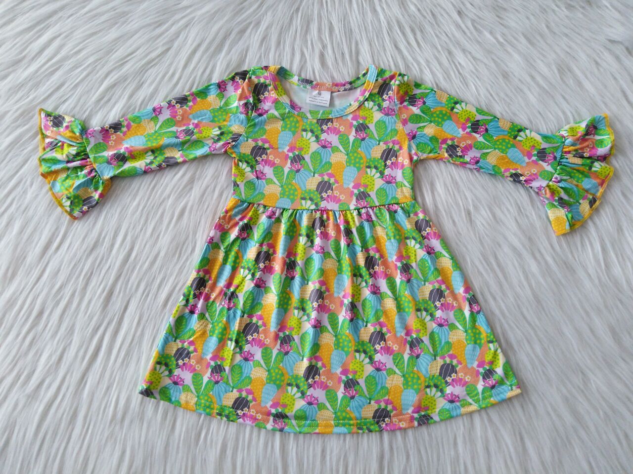 9.22 RTS NO MOQ(In stock)G1-3-9...[ Baby Girls Winter Dress Leaf lace long-sleeved dress