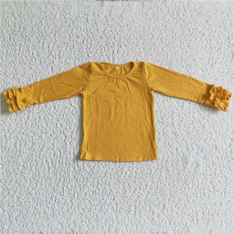 6 C6-26 Sibling Baby Girls Kids Icing Ruffle Long Sleeve T-shirts