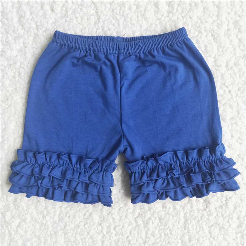 B17-13 Royal Blue icing ruffle shorts