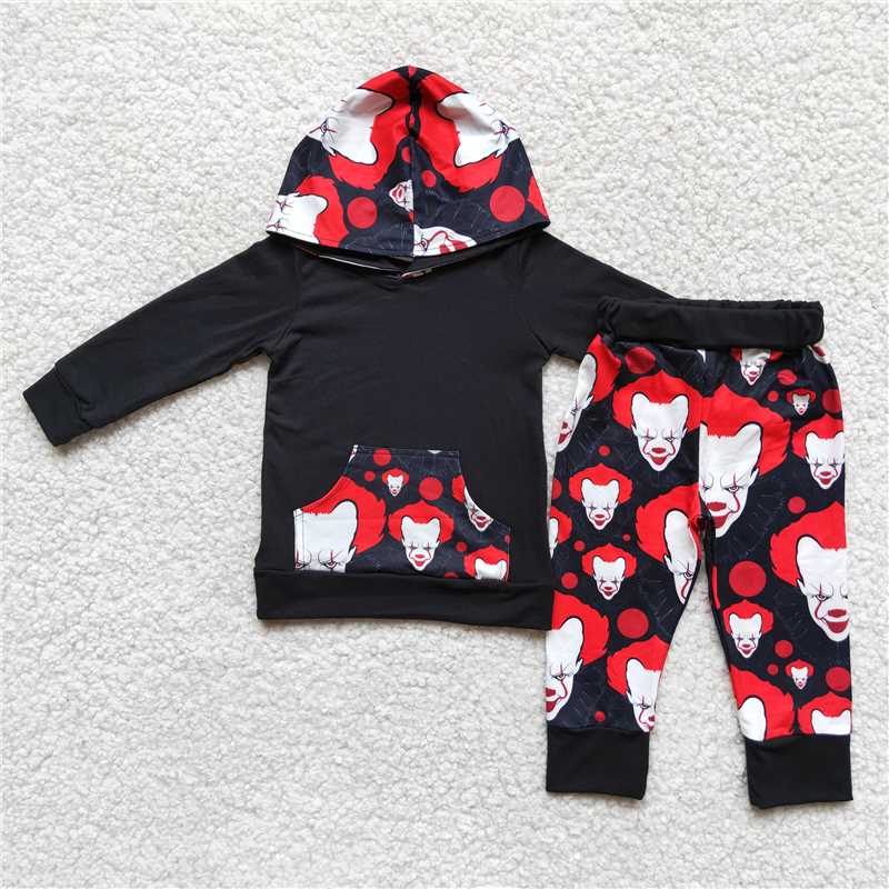 6 A20-2 Joker black hoodie and trousers set