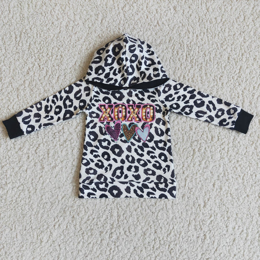 6 C10-28  Hoodie xoxo leopard tops