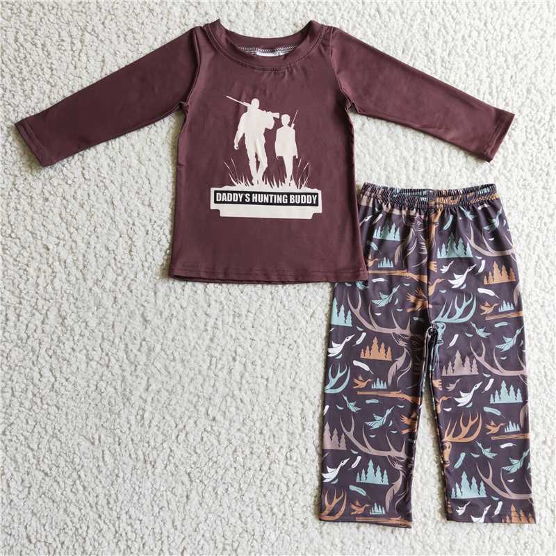 BLP0125Daddy's hunting buddy boy clothing set