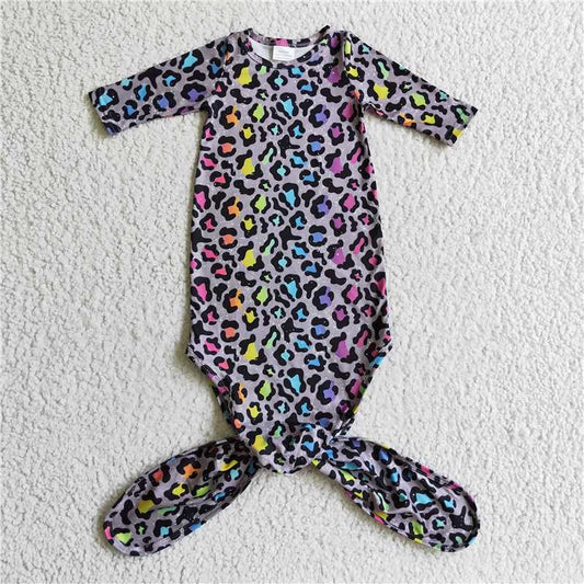 NB0014 Short sleeves floral horse rodeo western baby gown