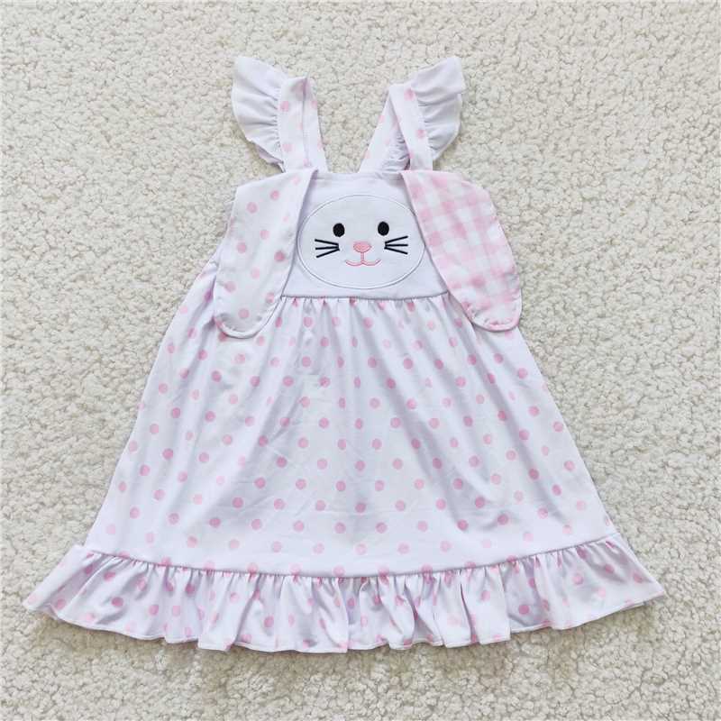 GLD0173 Baby Girls Easter rabbit ears Dresses