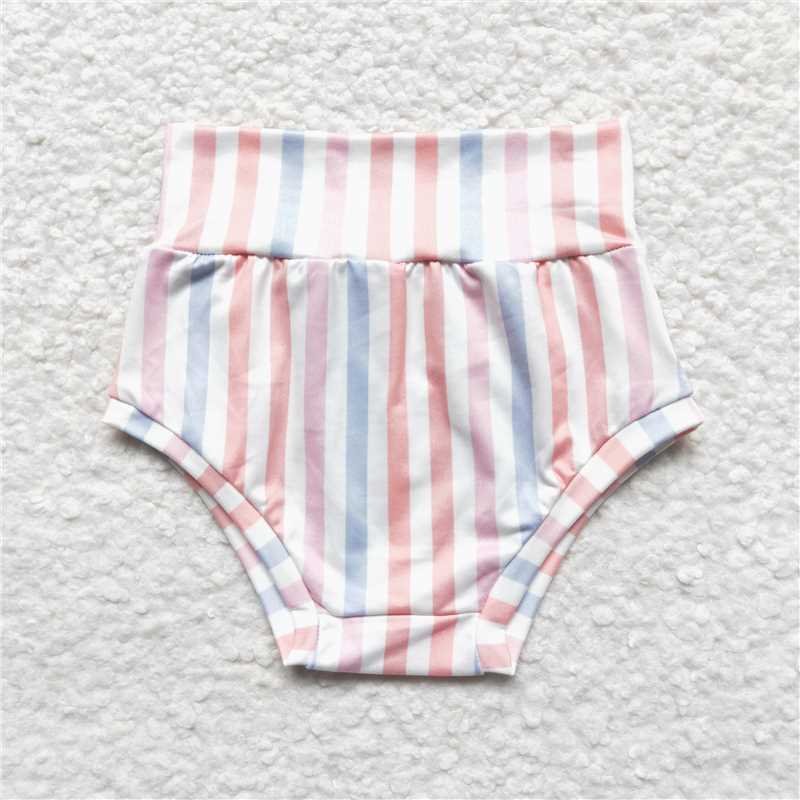 SS0044 Baby Girls Stripe Summer Bummies Bottoms