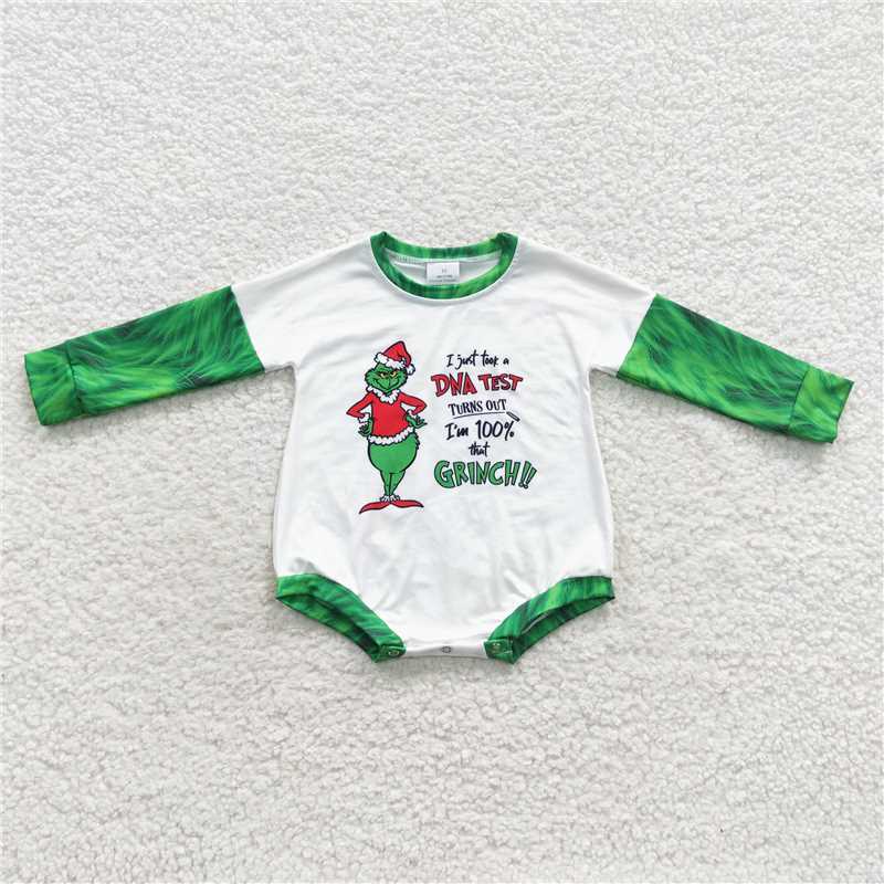 Baby kids cartoon Christmas character long sleeve short romper