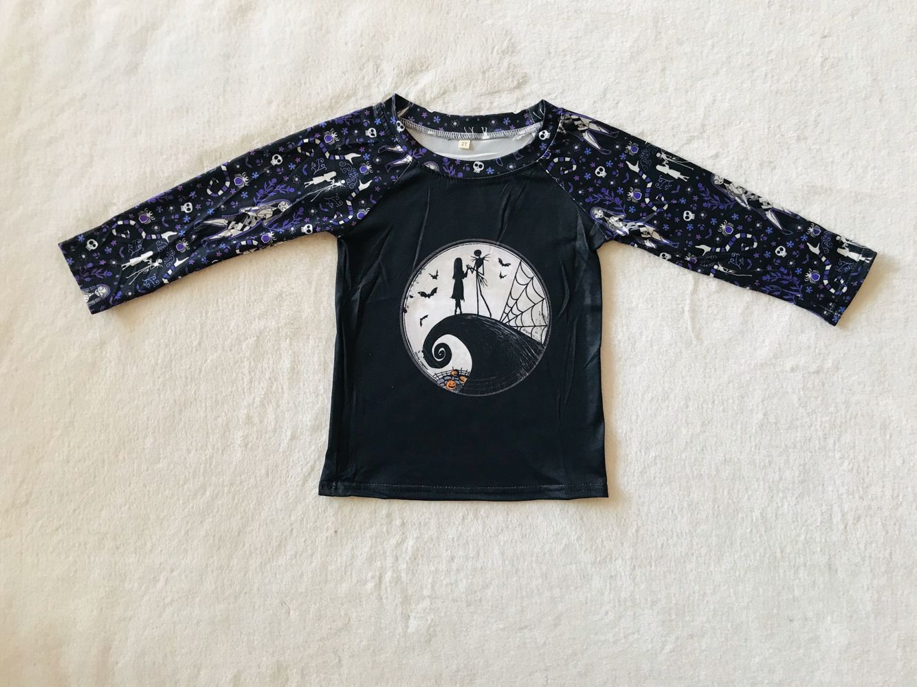 10.13 RTS NO MOQ (In stock)G2-18**/ Baby Boys Long Sleeve Top Devil Purple Long Sleeve Top