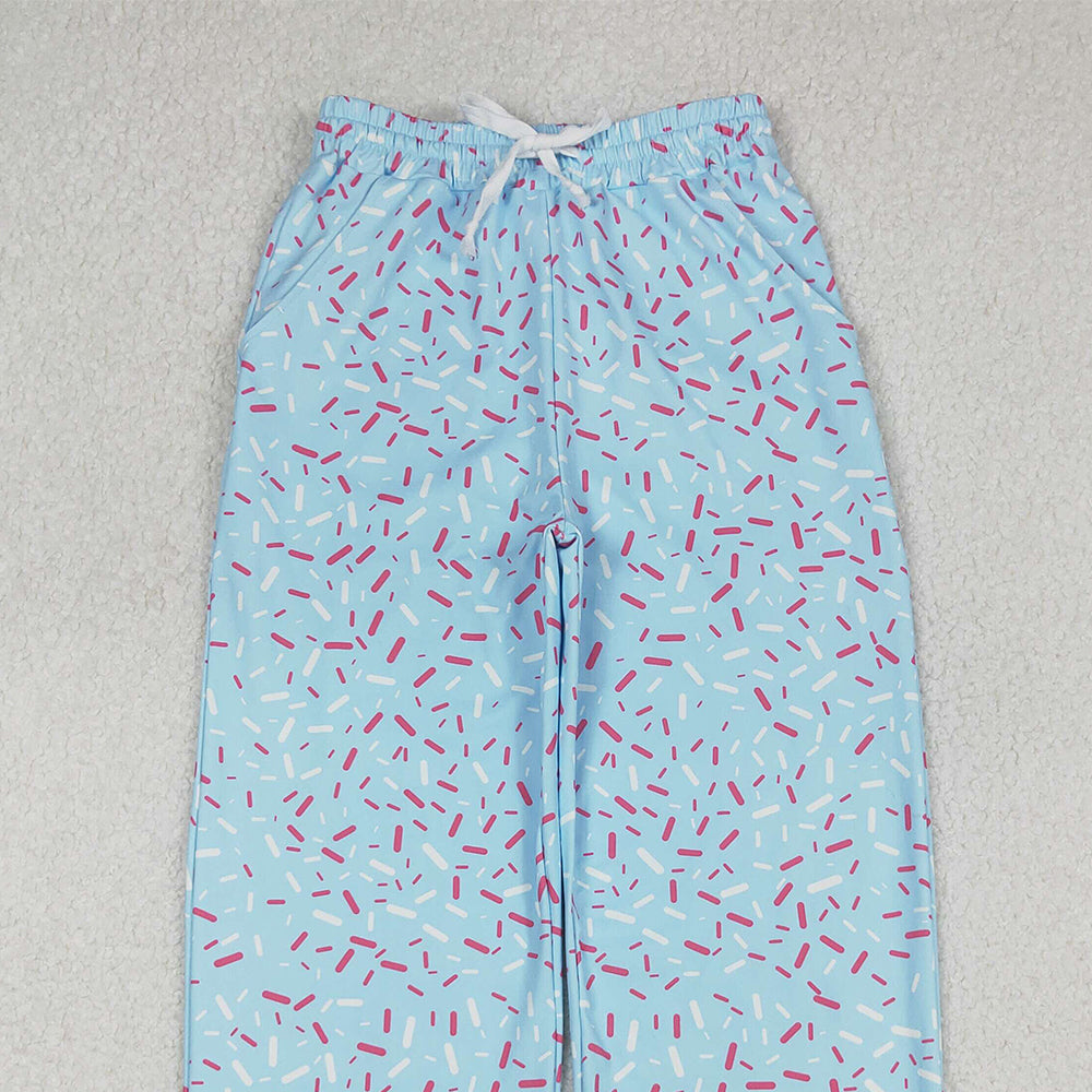 RTS NO MOQ (In stock)P0808 Adult Women's Yoga Pants Blue Drip Pockets Yoga Active Team Pants
