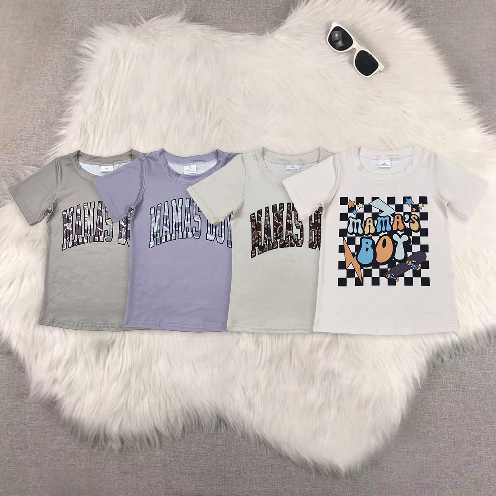 8.18 Sibling Baby Boys Summer Tops Short sleeves camo mama's boy kids T-shirt